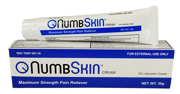 Amazon.com: Numbskin Numbing Cream - 5% Lidocaine Topical Anesthetic Cream,  Maximum Strength Pain Relieving Cream, Fastest Acting Tattoo Numbing Cream  with Vitamin E, 30g (5 Tubes) : Beauty & Personal Care